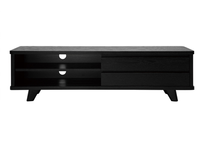Mueble TV negro 140 cm FIFTIES